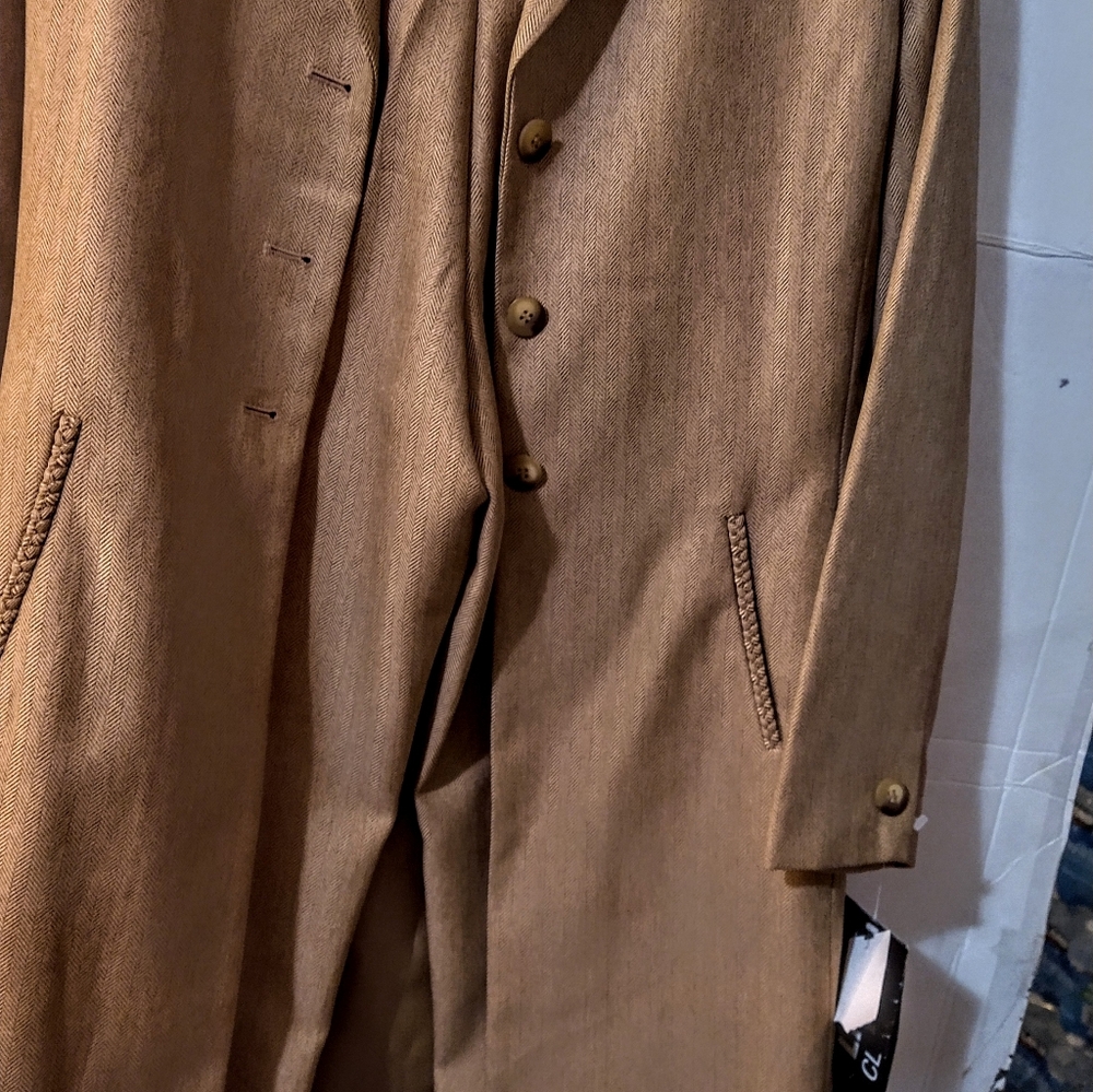 sz 4 Classy Tweed trench Over coat With matching trousers pantsuit Set - Picture 14 of 14